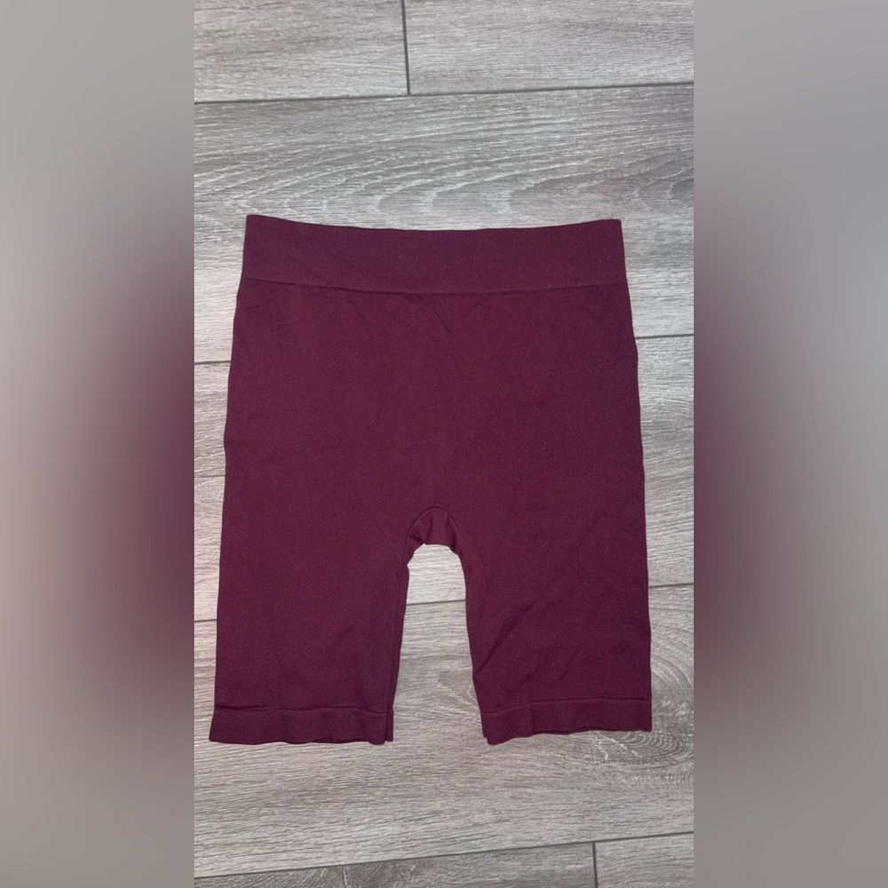 Free People Intimately Size XS/S Purple Plum Tight Biker Shorts Stretch Athletic - Picture 2 of 7